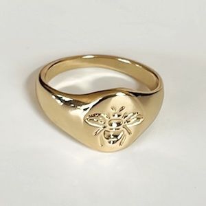 Gold Plated Bee Ring